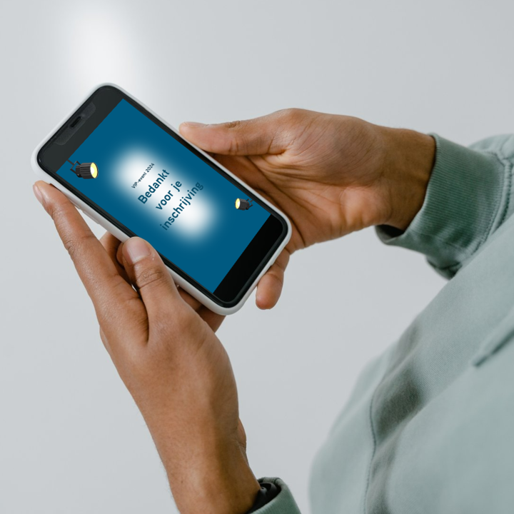 Mockup Smartphone Bedankt Voor Je Inschrijving